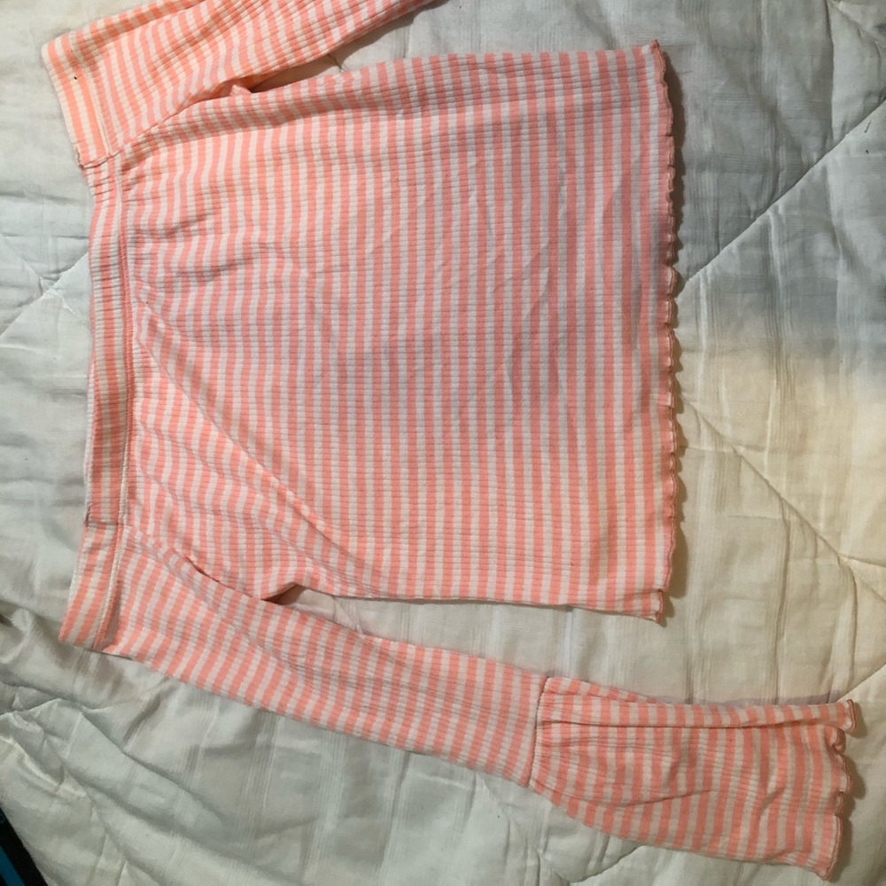Striped off the shoulder blouse